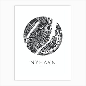 Nyhavn in Black by emerybloom Art Print