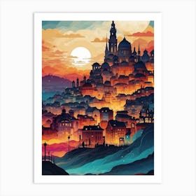 Cityscape Painting Art Print