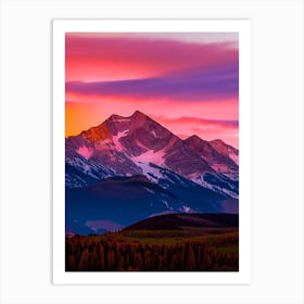The Rocky Mountains Pop Art Art Print