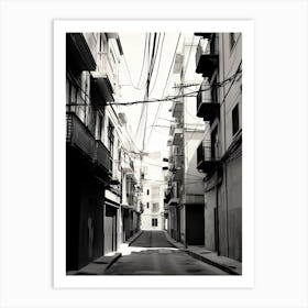 Malaga, Spain, Black And White Photography 3 Art Print
