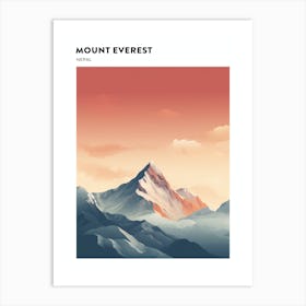 Mount Everest 4 Hiking Trail Landscape Poster Art Print