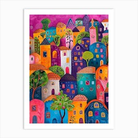 Kitsch Colourful Rome 1 Art Print