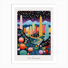 Poster Of San Francisco, Illustration In The Style Of Pop Art 3 Art Print