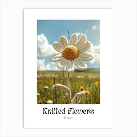 Knitted Flowers Daisies 5 Art Print