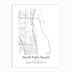 North Palm Beach,United States Minimalist Map Poster