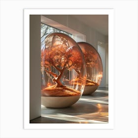 Tree In A Glass Ball Art Print