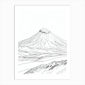 Cerro Torre Argentina Chile Line Drawing 8 Art Print