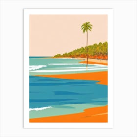 El Yunque Beach Puerto Rico Midcentury Art Print