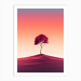 Lone Tree In The Desert 2 Art Print