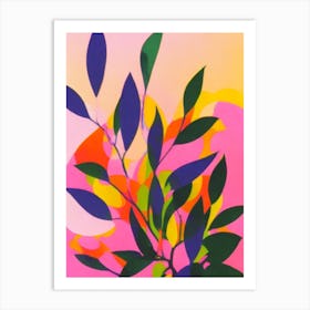 Jade Plant Colourful Illustration Art Print