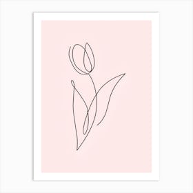 Tulip Drawing Art Print