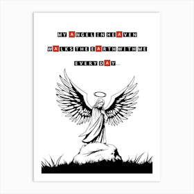 Angel Qoute Illustration 9 Art Print