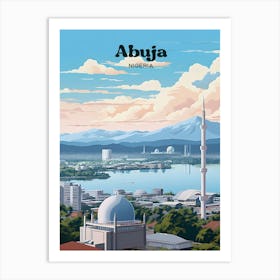 Abuja Nigeria National Building Travel Illustration Art Print