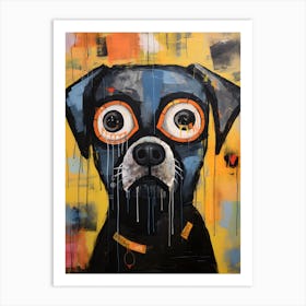 Wide Eyed Dog Art Print