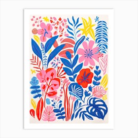 Nong Nooch Tropical Botanical Gardens Abstract Riso Style 3 Art Print