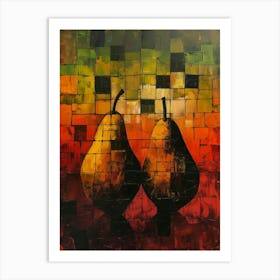 Two Pears 10 Art Print