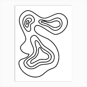 Drawing Of A Wavy Line Art Print