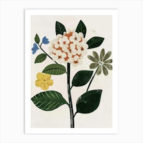 Painted Florals Hydrangea 3 Art Print