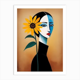 Floral Woman Painting (3) Art Print