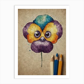 Pansy Art Print