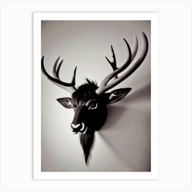 Deer Head Wall Art Art Print