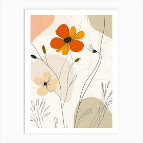 Abstract Flowers 88 Art Print