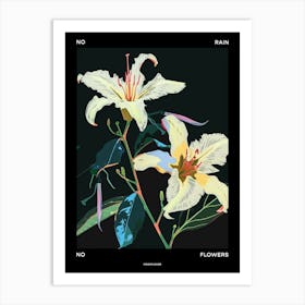 No Rain No Flowers Poster Moonflower 3 Art Print