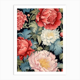 Peonies Wallpaper Art Print