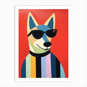 Little Dingo 1 Wearing Sunglasses Art Print