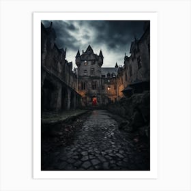 Gloomy castle Art Print