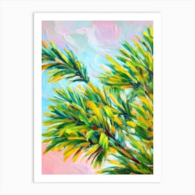 Norfolk Island Pine 2 Impressionist Painting Art Print