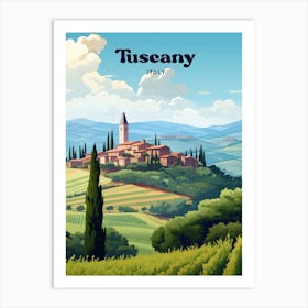 Tuscany Italy Vineyard Travel Art Art Print