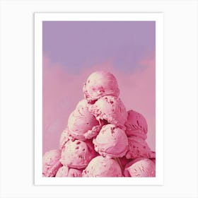 Pink Ice Cream Art Print