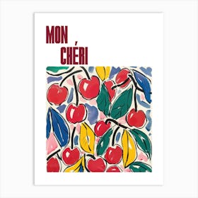 Mon Cheri Poster Cherry Painting Matisse Style 13 Art Print