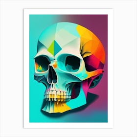 Skull With Tattoo Style Artwork 1 Primary Colours Paul Klee Art Print