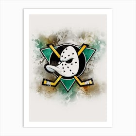 Anaheim Ducks Watercolor Art Print