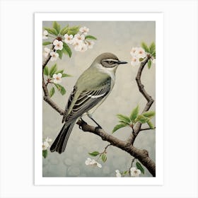 Ohara Koson Inspired Bird Painting Mockingbird 1 Art Print