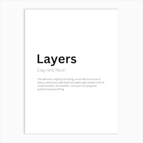 Layers Definition Meaning Art Print