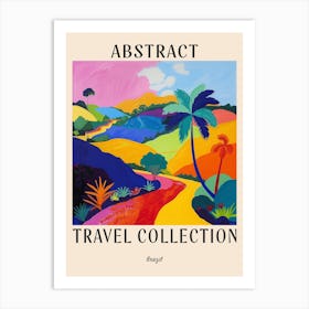 Abstract Travel Collection Poster Brazil 3 Art Print