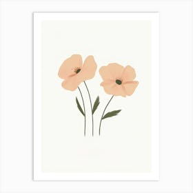 Two Pink Poppies Art Art Print