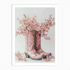 Pink Cowboy Boots 12 Affiche