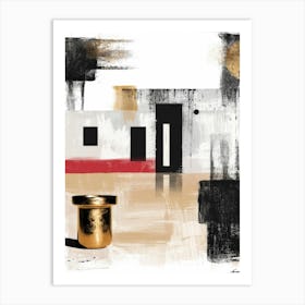 Gold And Black 39 Art Print