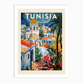 Tunis Tunisia 2 Fauvist Painting Travel Poster Art Print