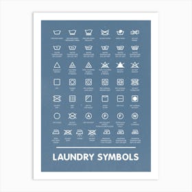 Boho Laundry Decor And Care Guide Grey Sky Art Print