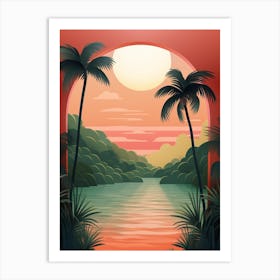 Tropical Abstract Minimalist 8 Art Print