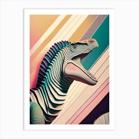 Velocisaurus Pastel Dinosaur Art Print