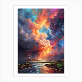 Lightning In The Sky 3 Art Print