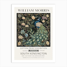 William Morris Big Peacocks Botanical Art Print