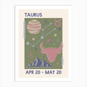 Taurus Zodiac Art Print