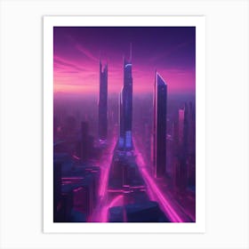 Futuristic Cityscape Art Print